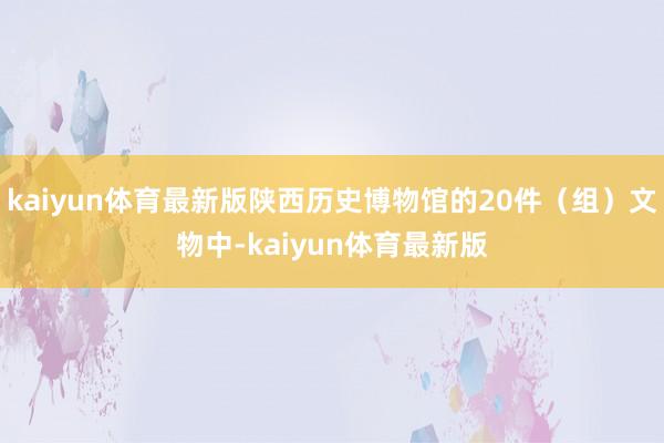 kaiyun体育最新版陕西历史博物馆的20件（组）文物中-kaiyun体育最新版
