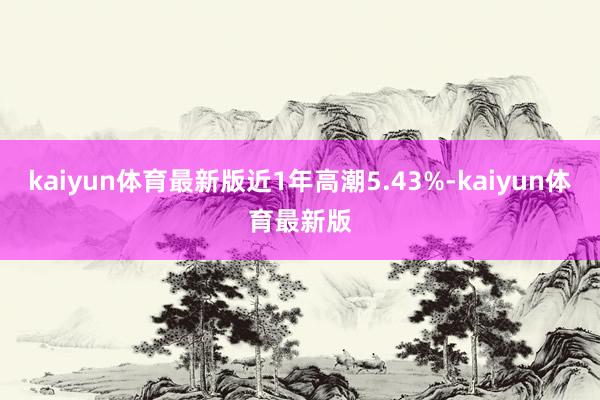 kaiyun体育最新版近1年高潮5.43%-kaiyun体育最新版