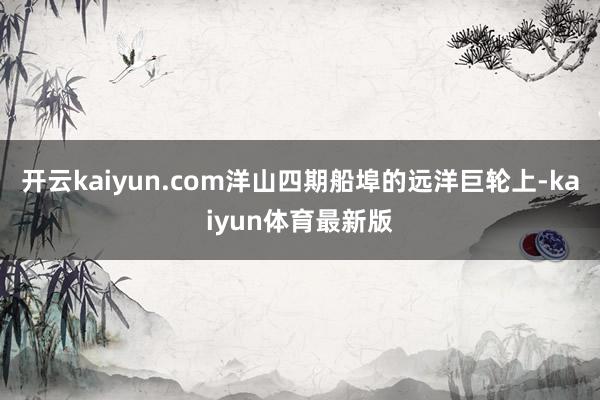 开云kaiyun.com洋山四期船埠的远洋巨轮上-kaiyun体育最新版