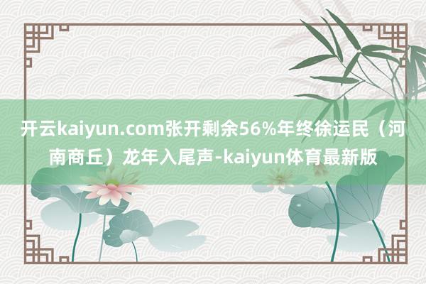开云kaiyun.com张开剩余56%年终徐运民（河南商丘）龙年入尾声-kaiyun体育最新版