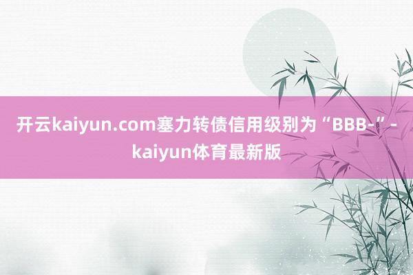 开云kaiyun.com塞力转债信用级别为“BBB-”-kaiyun体育最新版