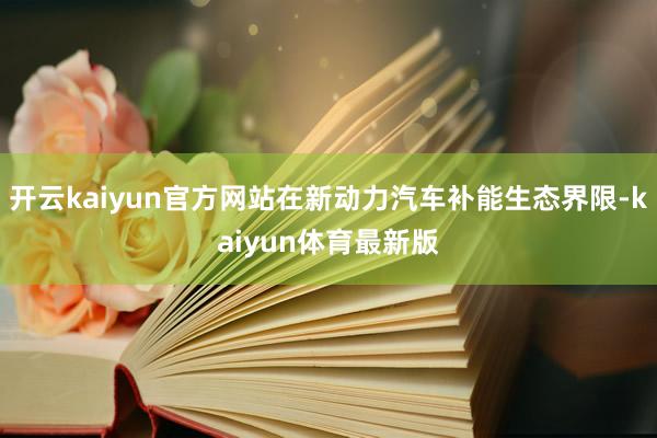 开云kaiyun官方网站在新动力汽车补能生态界限-kaiyun体育最新版