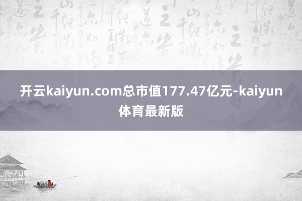 开云kaiyun.com总市值177.47亿元-kaiyun体育最新版
