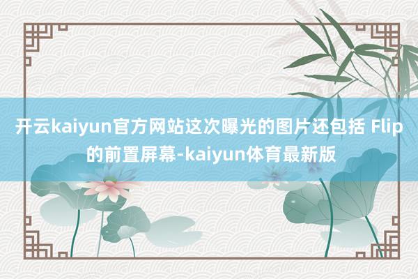 开云kaiyun官方网站这次曝光的图片还包括 Flip 的前置屏幕-kaiyun体育最新版