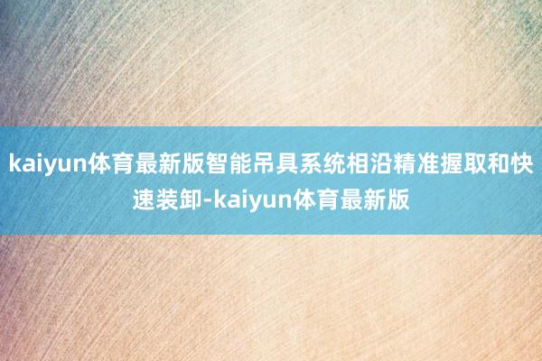 kaiyun体育最新版智能吊具系统相沿精准握取和快速装卸-kaiyun体育最新版